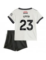 Manchester United Luke Shaw #23 Alternativní dres pro děti 2024-25 Krátký Rukáv (+ trenýrky)